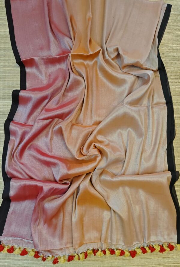 Peach Ombre Raga Tissue Saree