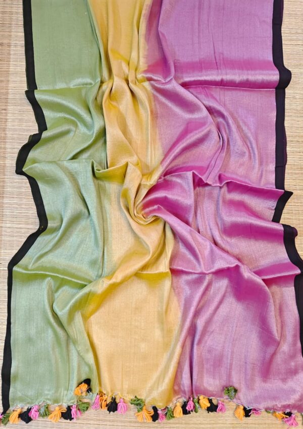 Bubblegum Ombre Raga Tissue Saree