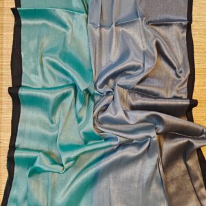 Silver Ocean Ombre Raga Tissue Saree