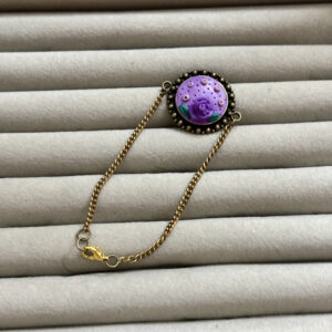 Purple Rose Chain Bracelet