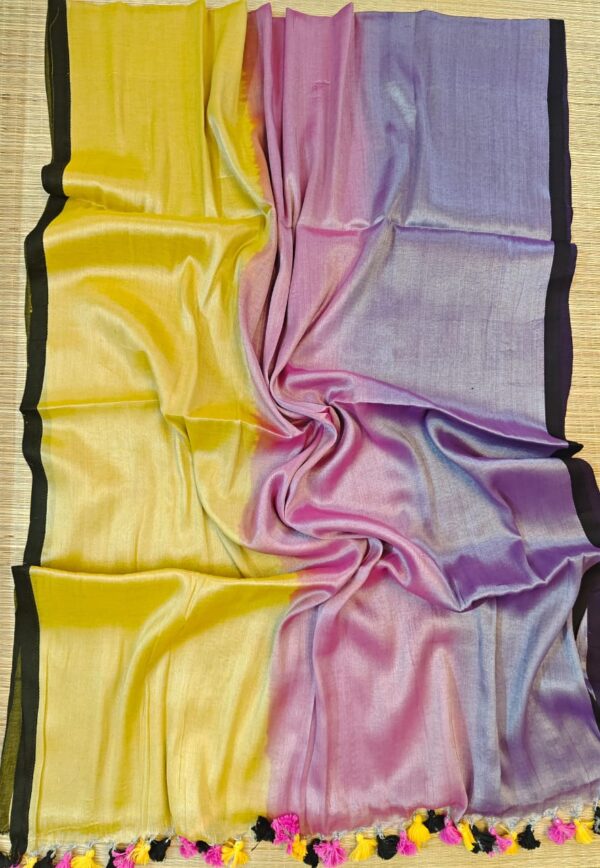 Lilac Ombre Raga Tissue Saree