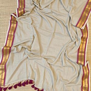 Sharodutsav Saree Red and White