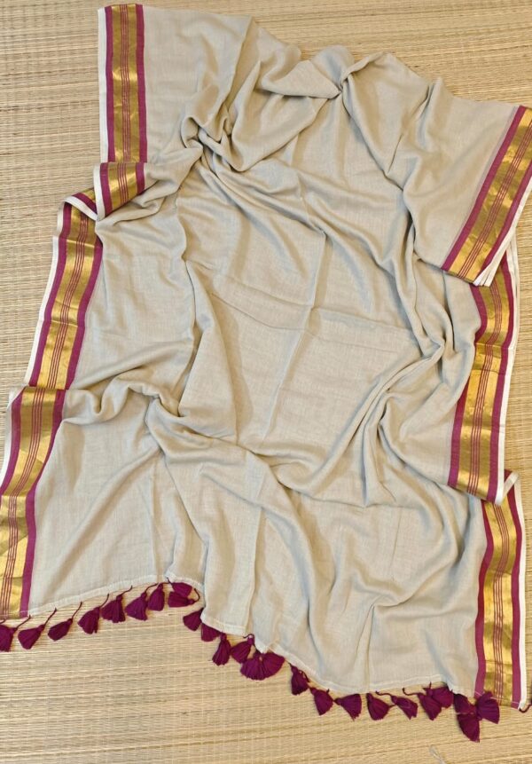 Sharodutsav Saree Red and White