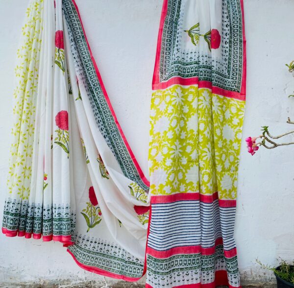 Khushboo Hand Block Print Saree
