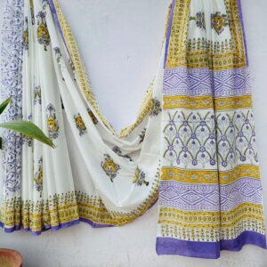 Bageecha Hand Block Print Saree