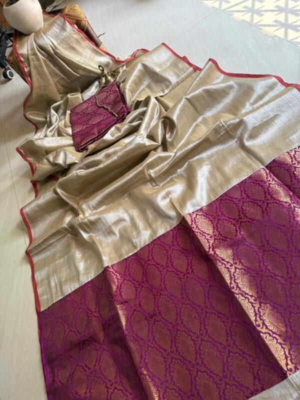 Banarasi Tissue Saree ( Silver Cosmopolitan)