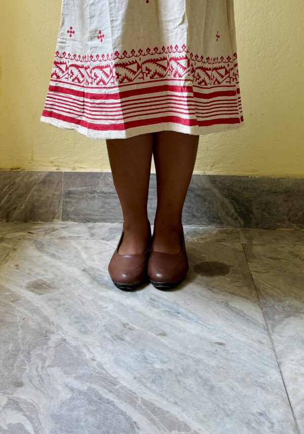 Jamdani Block Print Dress - Image 3