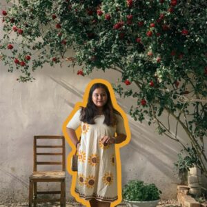 Sunflower Block Print Dress