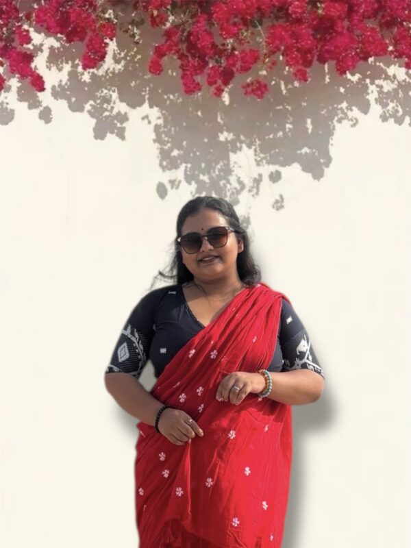 Black Jamdani Wrap Top - Image 2