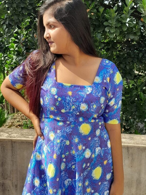 Starry Night Flare Midi Dress - Image 3