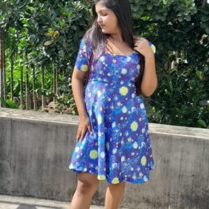 Starry Night Flare Midi Dress