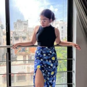 Starry Night Slit Skirt
