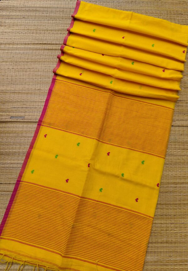 Basanti Heart Weave Jamdani Saree