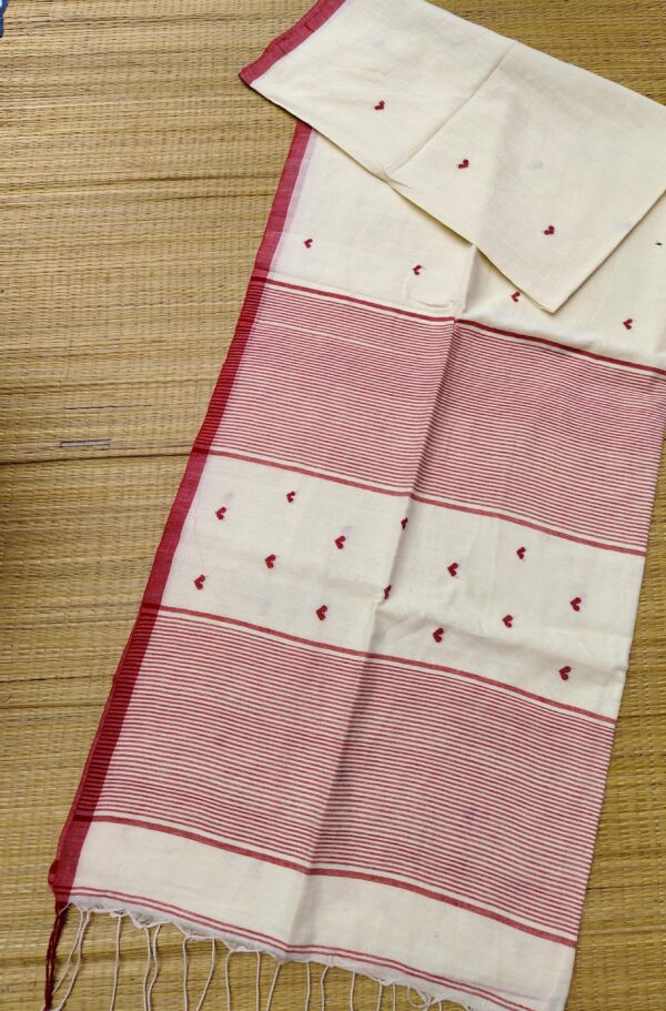 Durga Heart Weave Jamdani Saree