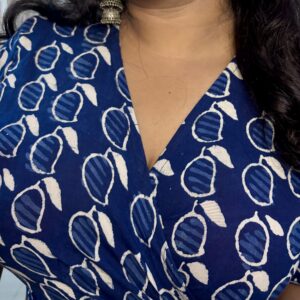 Aam Indigo Wrap Top