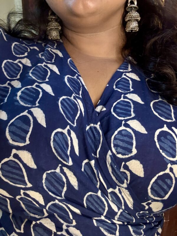 Aam Indigo Wrap Top - Image 2