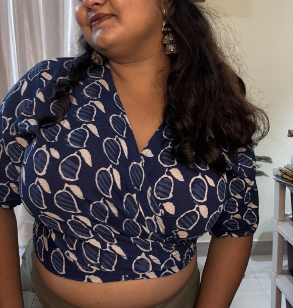 Aam Indigo Wrap Top - Image 4