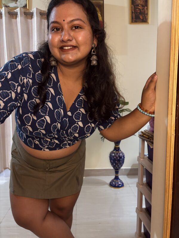 Aam Indigo Wrap Top - Image 6