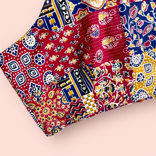 Patchwork Cotton Blouse - Image 2