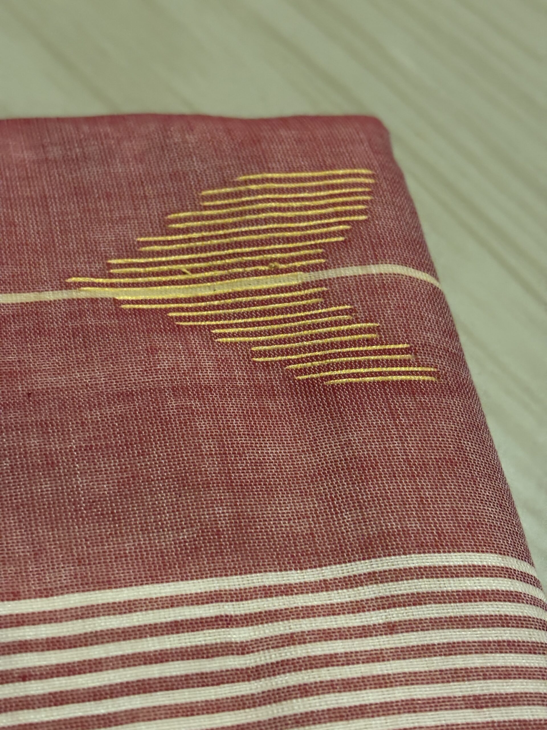 Labanya White Red Jamdani Saree - Image 7