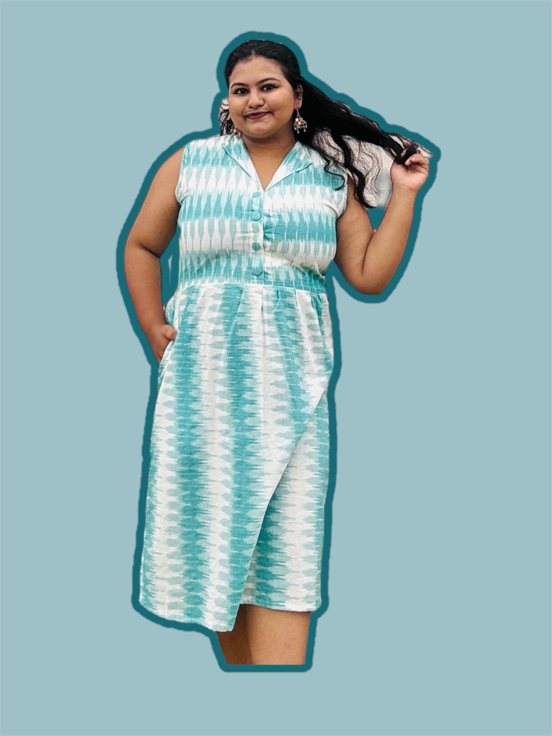 Teesta Ikkat Shirt Dress - Image 2