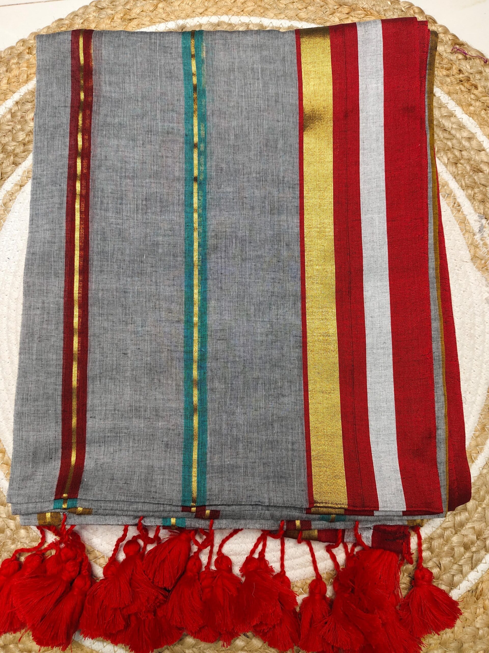 Shubhra Saree (Grey) - Image 3