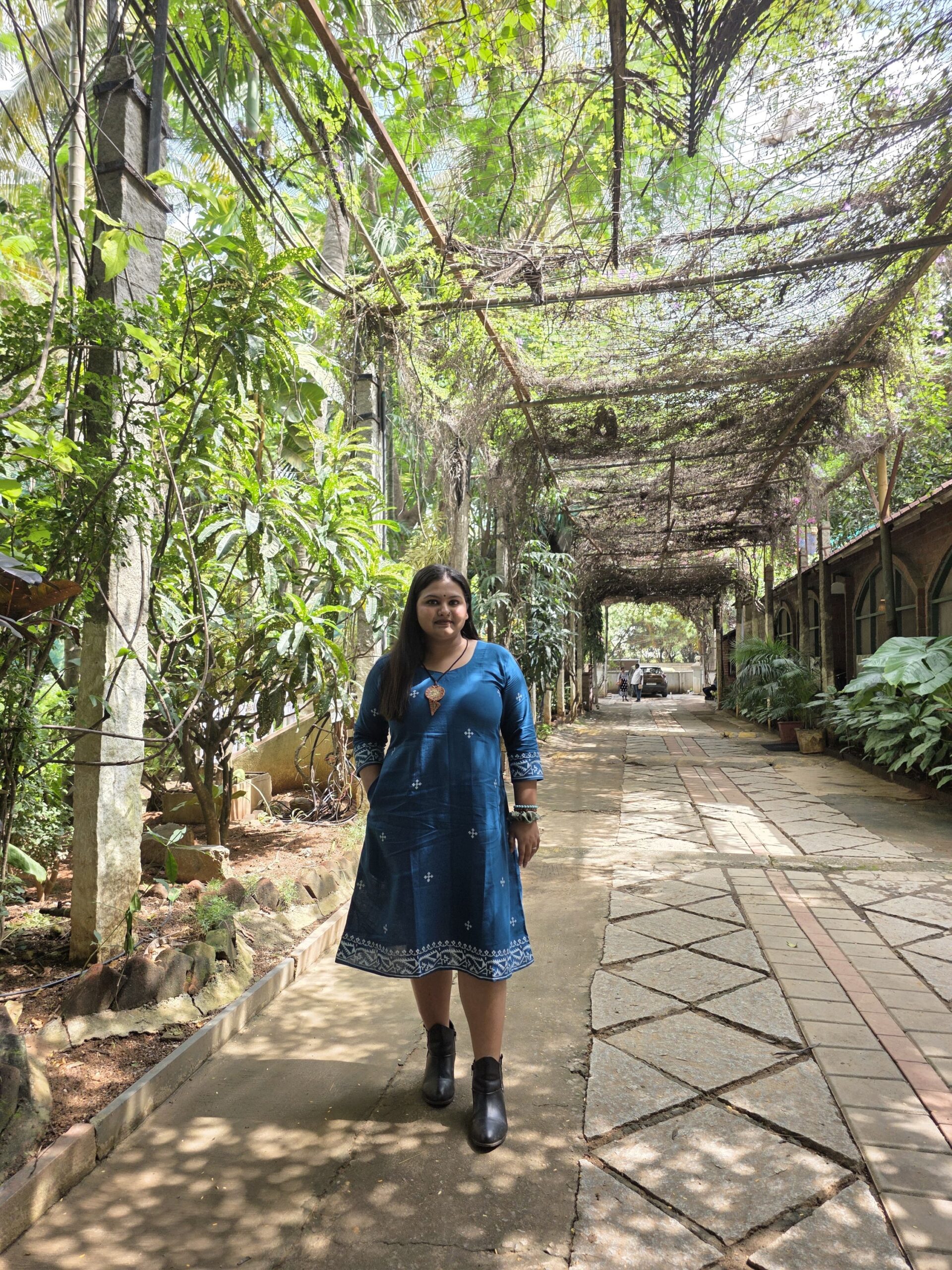 Neelanjana Jamdani Blockprint Dress - Image 2