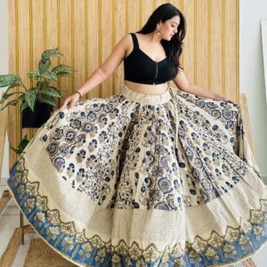 Sukoon Ajrakh Kali Skirt