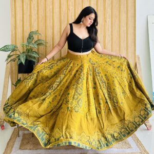 Kanak Ajrakh Kali Skirt