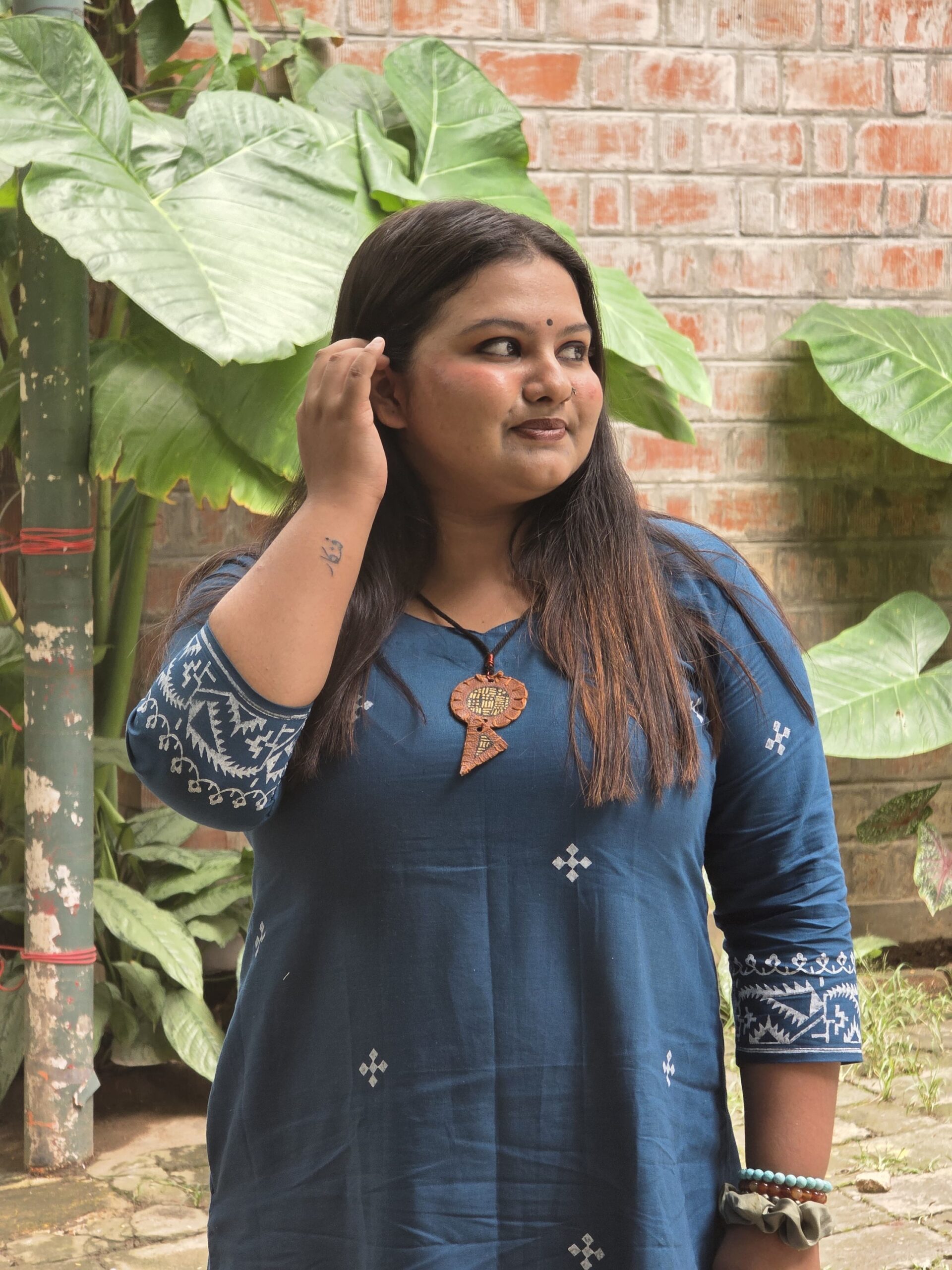 Neelanjana Jamdani Blockprint Dress - Image 7