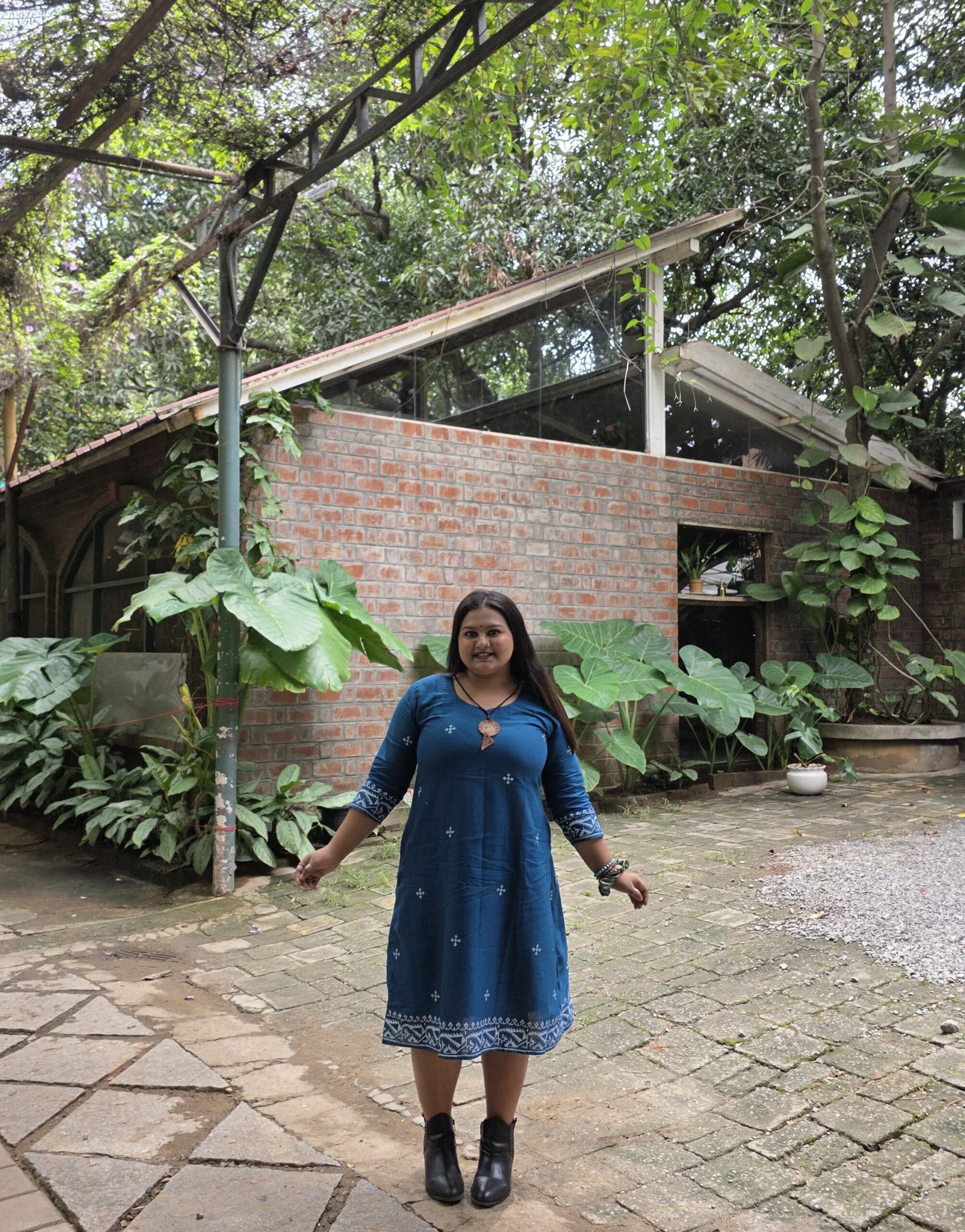 Neelanjana Jamdani Blockprint Dress - Image 5