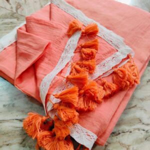 Peach Bloom Mulmul Cotton
