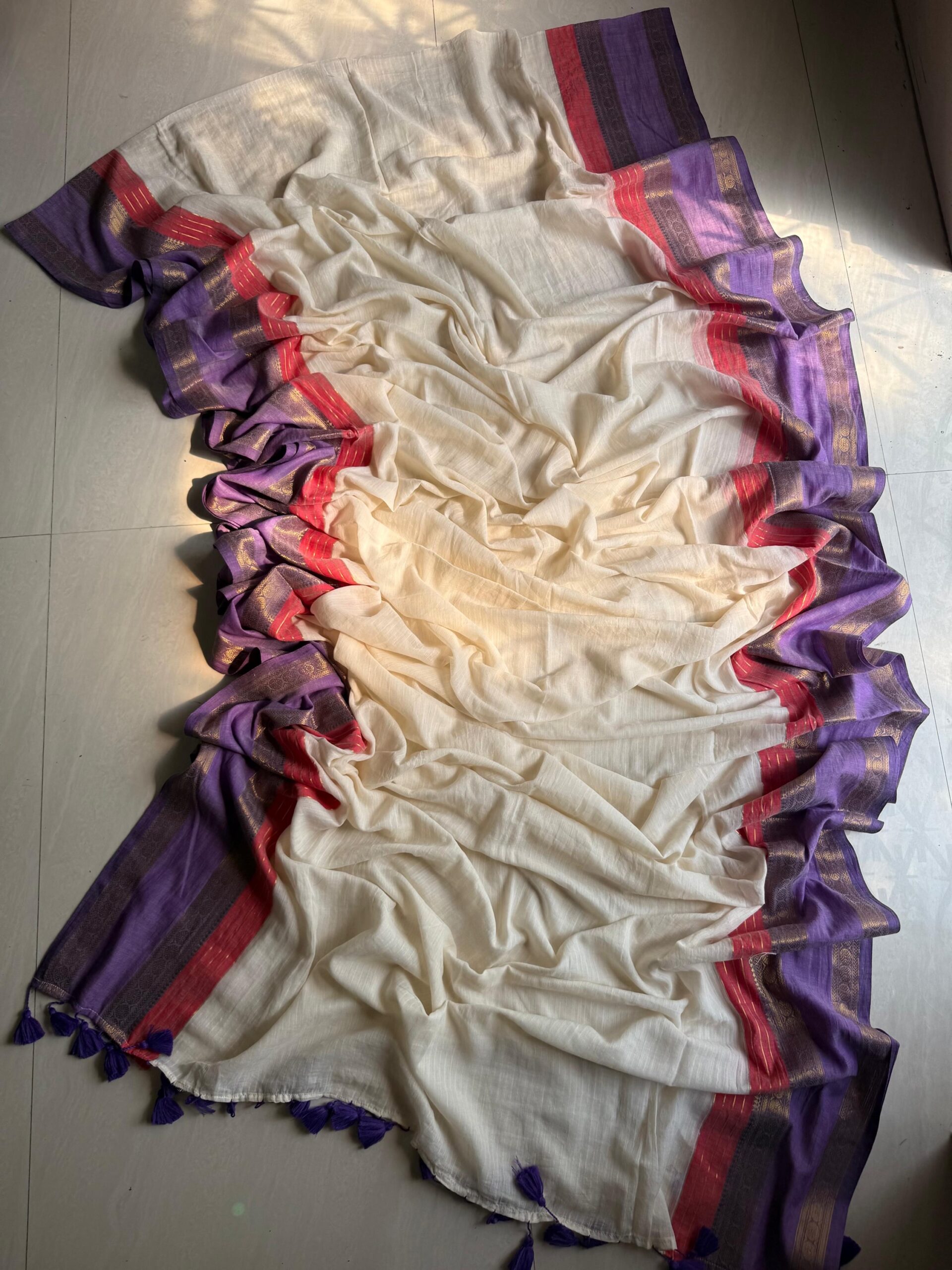 Gulabi Lila Saree - Image 2