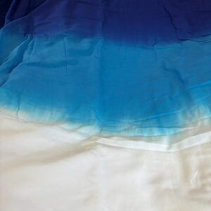 Blue Ombre Mul Cotton Saree