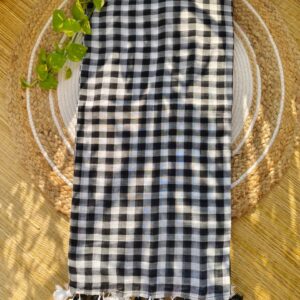 Gingham Mulmul Saree