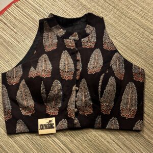 Black Ajrakh Collar Blouse