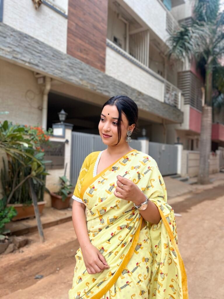 Dogesh Block print Saree