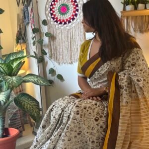 Caffeine  Blockprint Saree